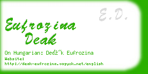 eufrozina deak business card